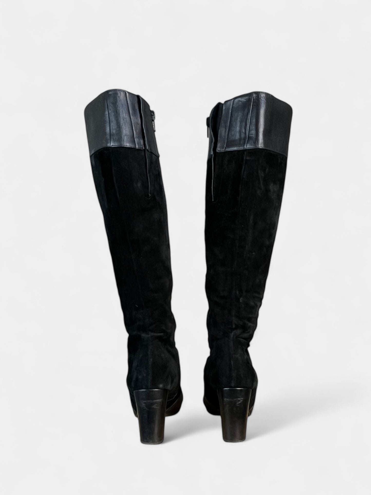 Longue bottes en suède et cuir Noire Chie Mihara, 39