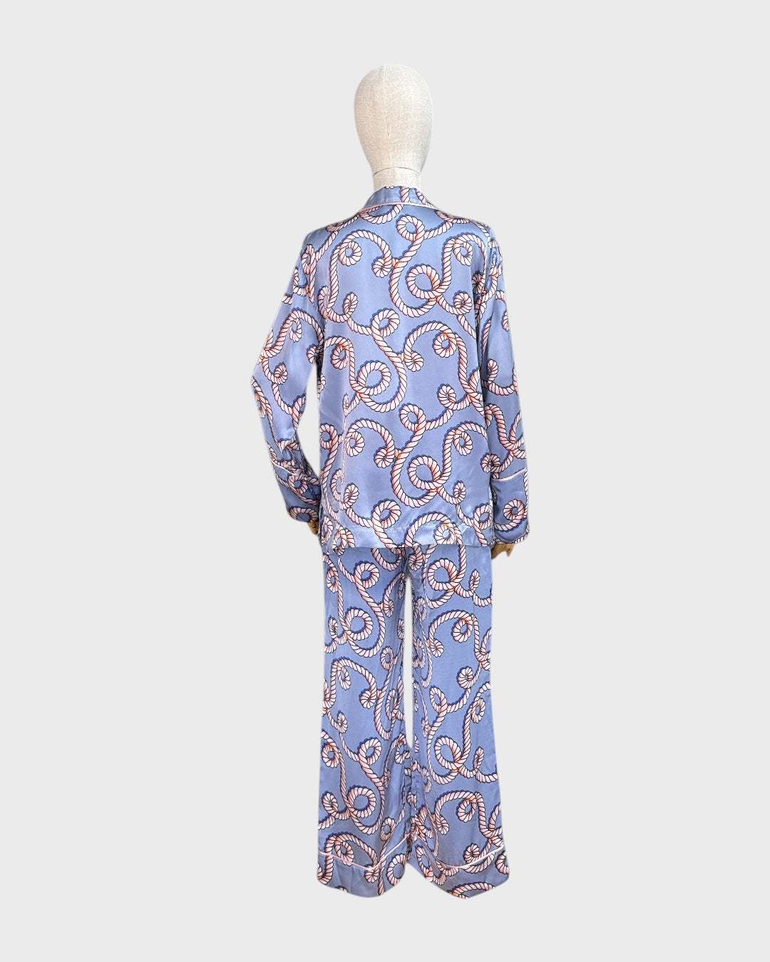 Pyjama 100% soie mauve et rose Hesper Fox, M