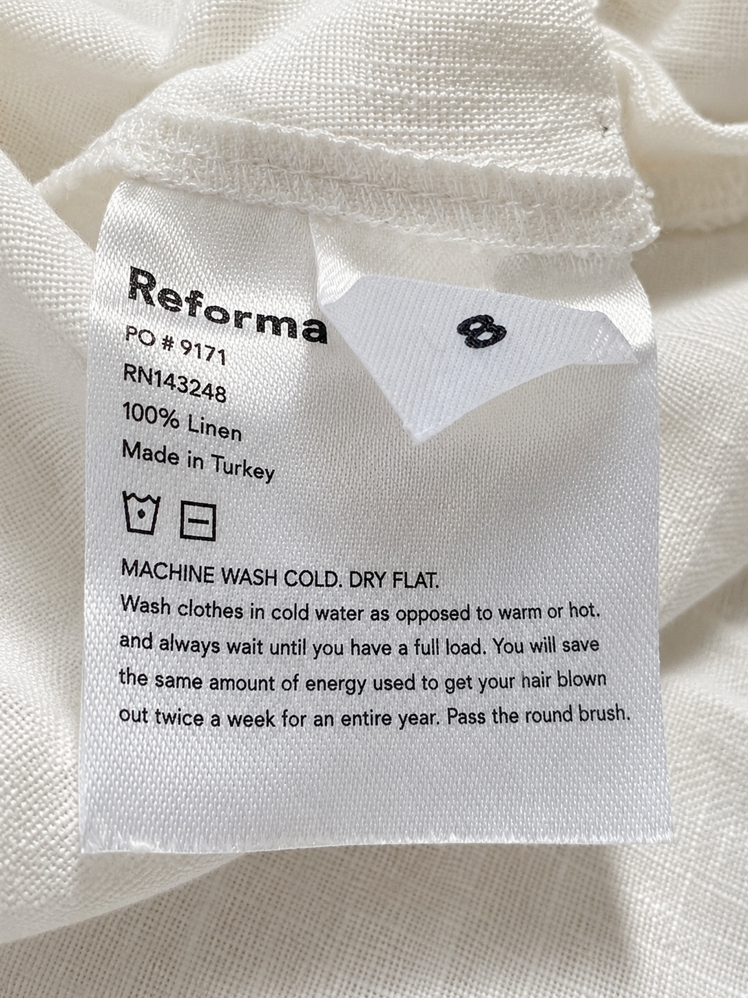Robe lin Blanc Reformation
