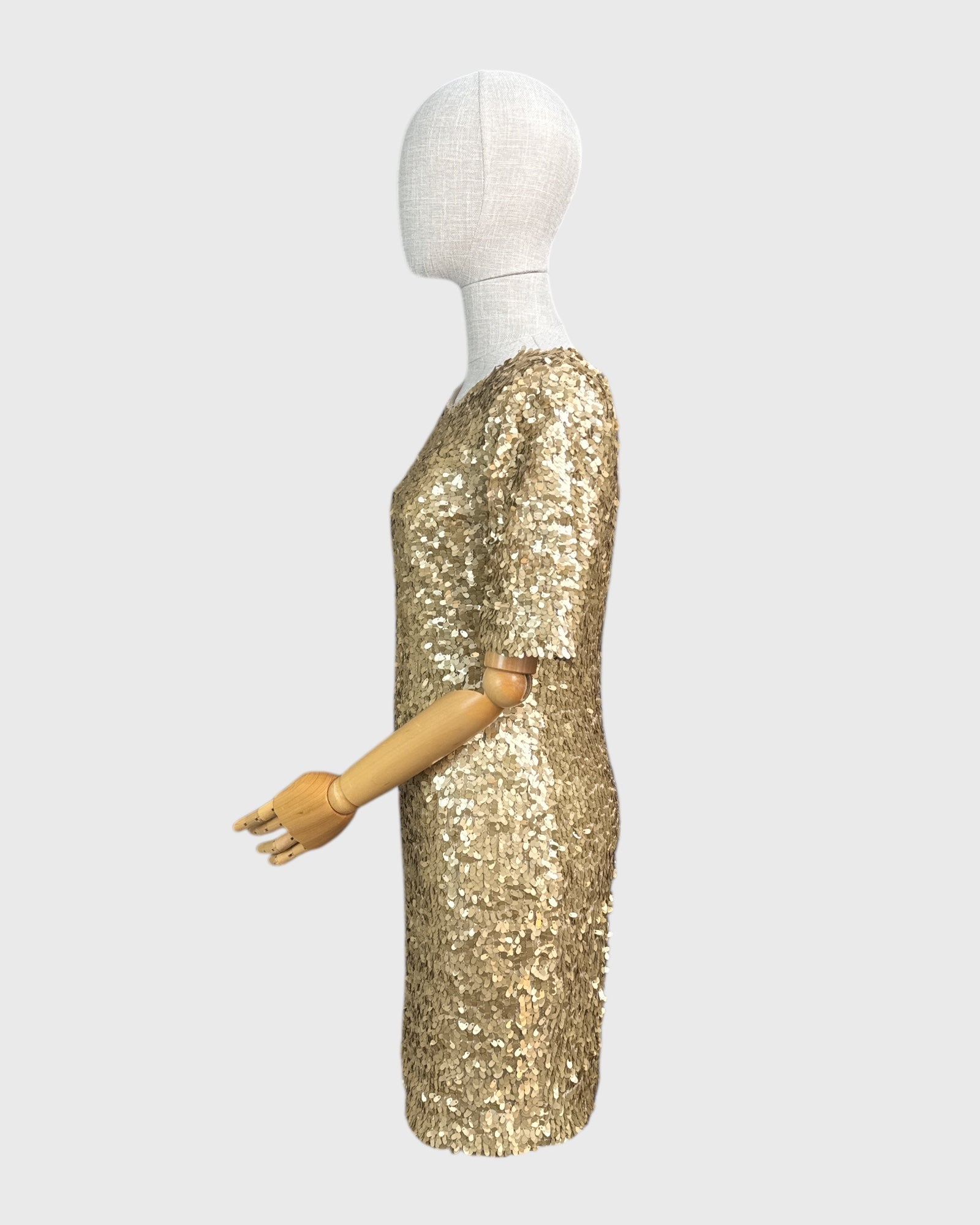 Robe à Paillettes Dorée Ark & Co , Taille S