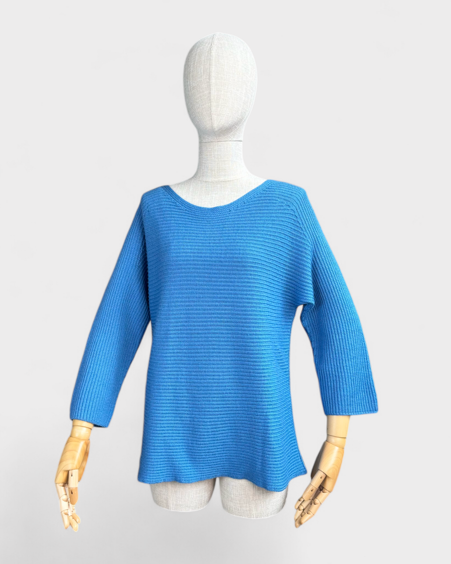 Pull tricot bleu Anna Seravalli, M