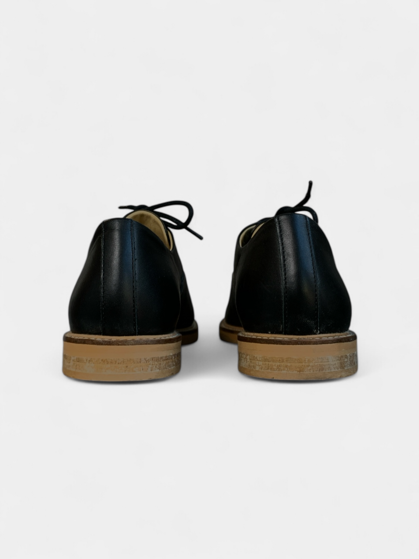 Chaussures en cuir noir Frank and Oak