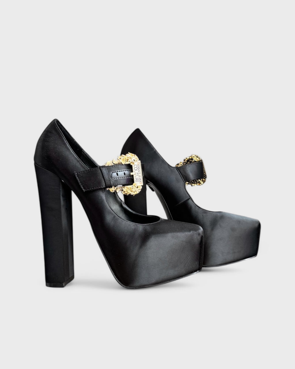Maryjane plateforme Noire Versace , 40