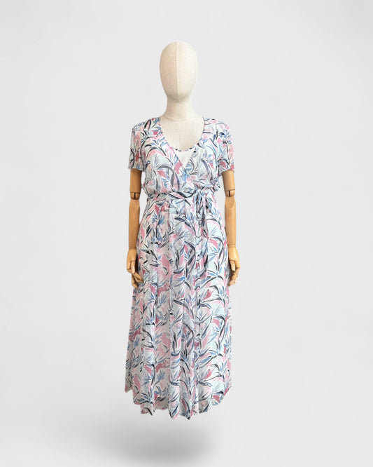 Robe transparente imprimée Blanc bleu rose Club Monaco , 12