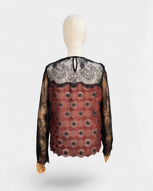 Blouse Sandro en dentelle – Taille 2