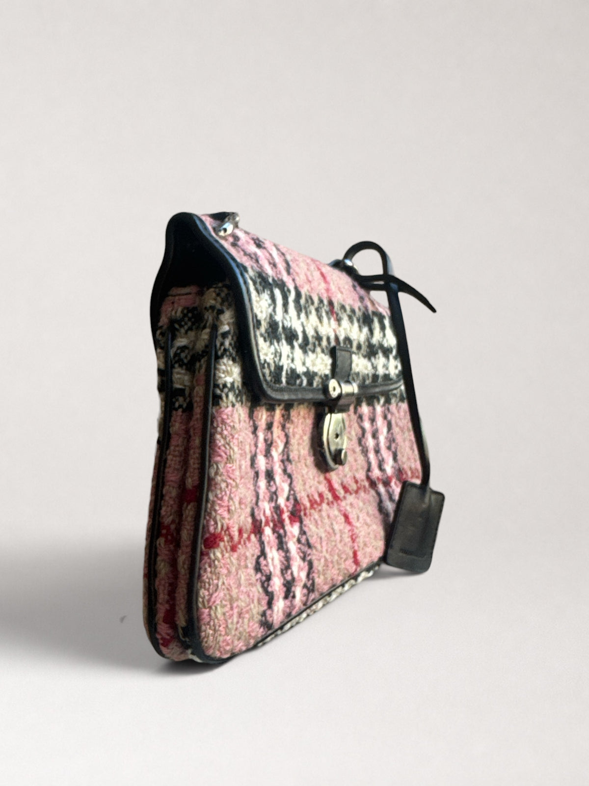 Sac à main à carreaux roses, Burberry